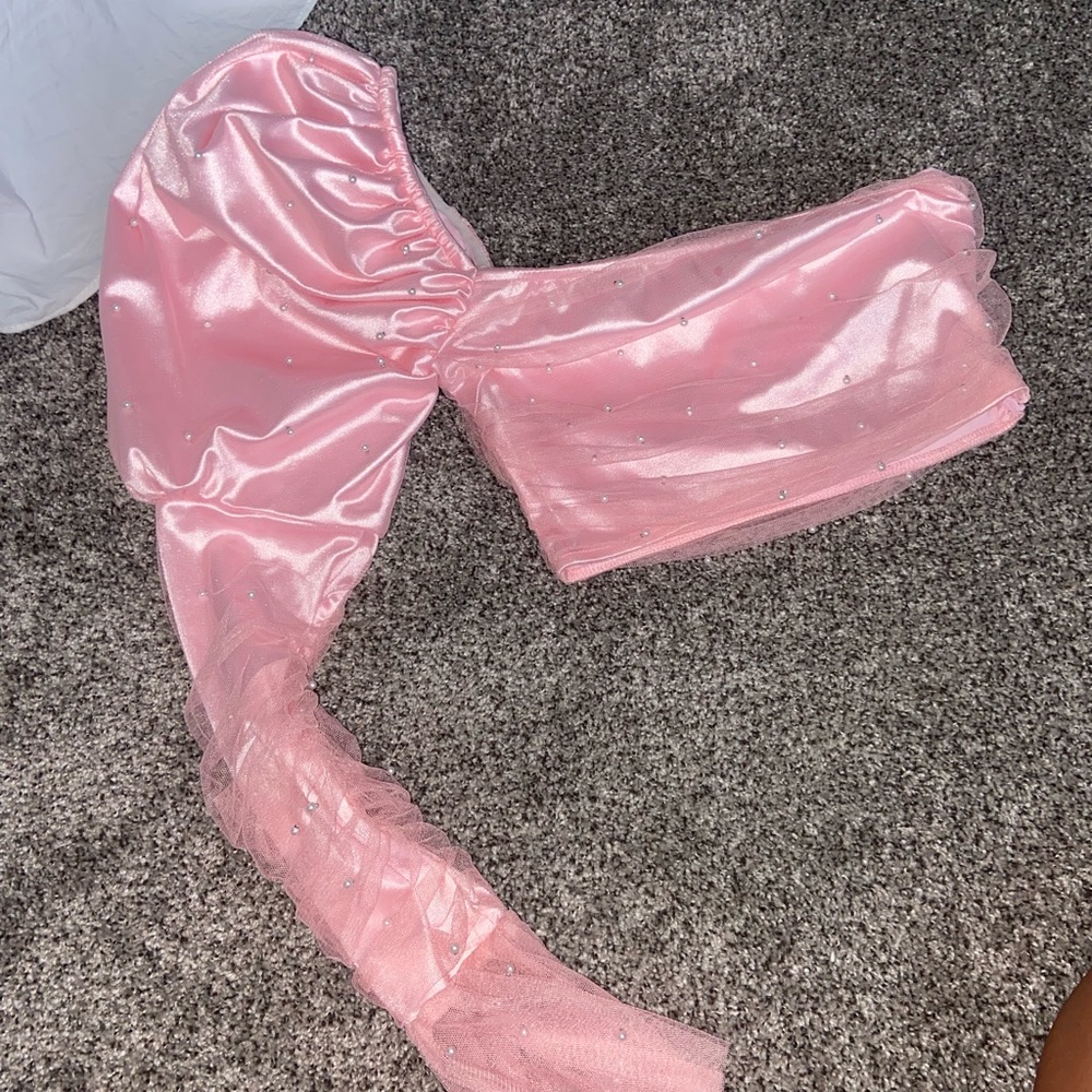 Pink Pearl embellished tool and silk